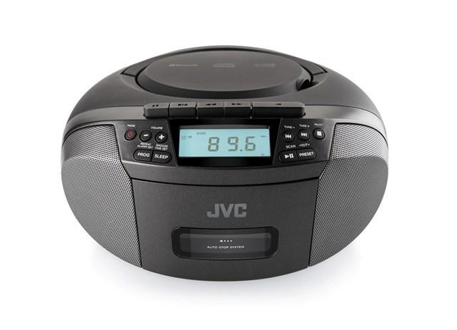 JVC RC-E444B bærbar CD/radio med kassette - Sort billede