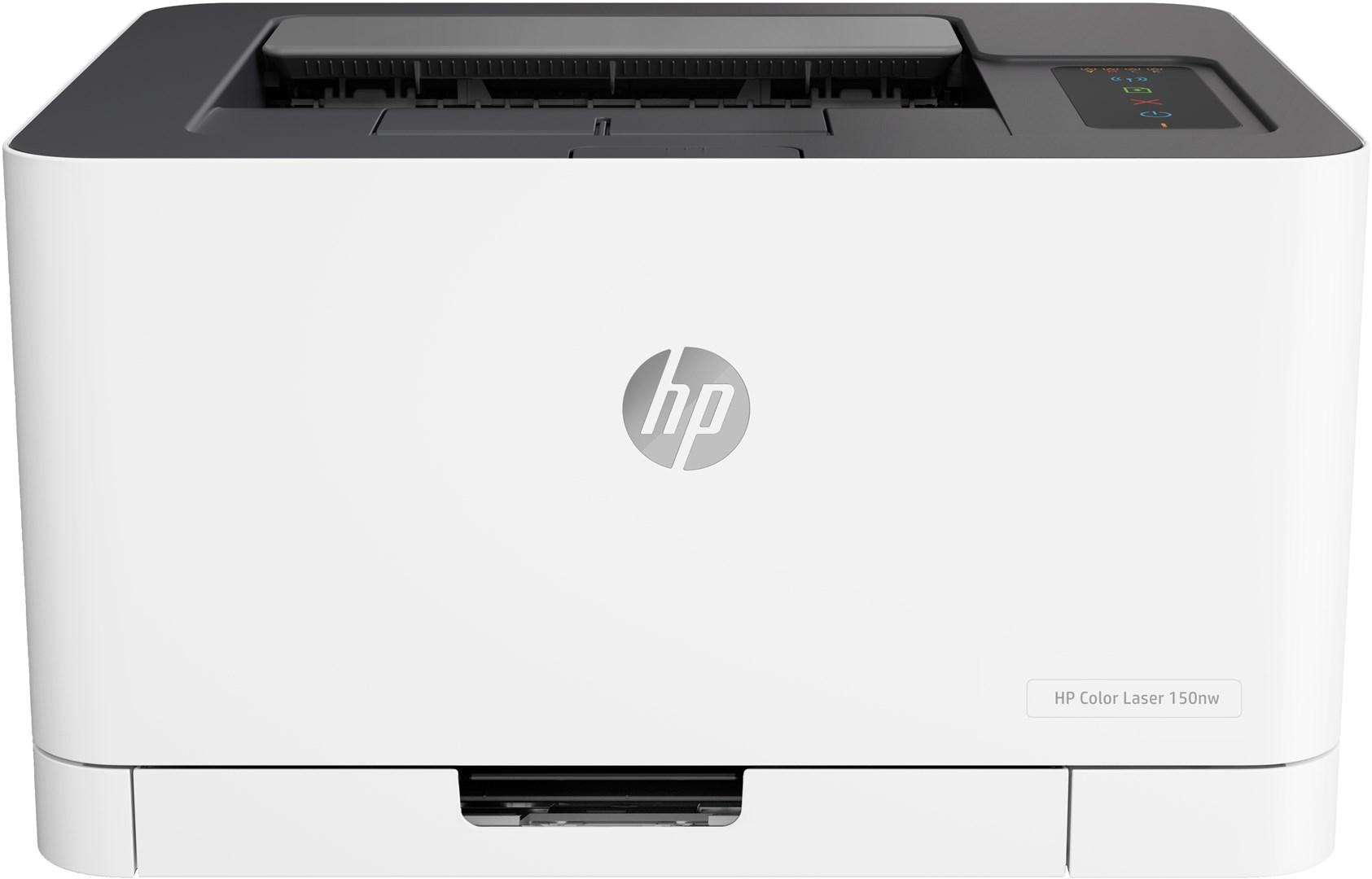 HP Color Laser 150nw - Printer - farve - laser - A4/Legal - 600 x 600 dpi 4 spm (farve) - op til 18 spm - kapacitet: 150 ark - USB 2.0, LAN, Wi-Fi(n)
