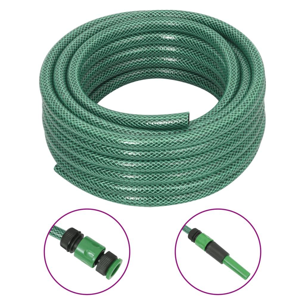 Haveslange med tilbehørssæt 0,5" 20 m PVC grøn billede