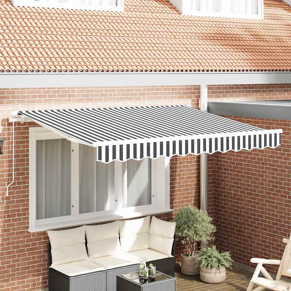 Utrækkelig Markise Antracit 250 x 200 cm Stof billede