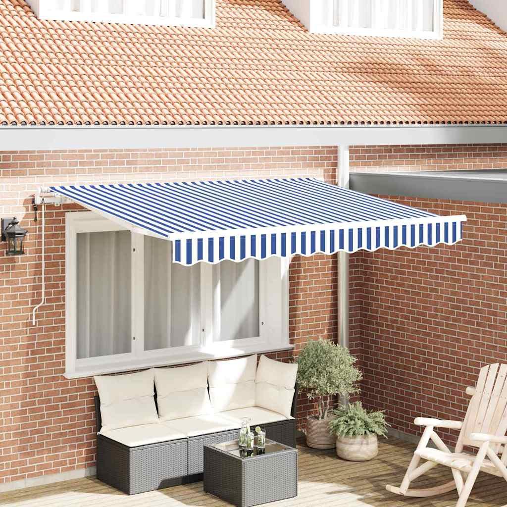 Utrækkelig Markise Blå 250 x 200 cm Stof billede