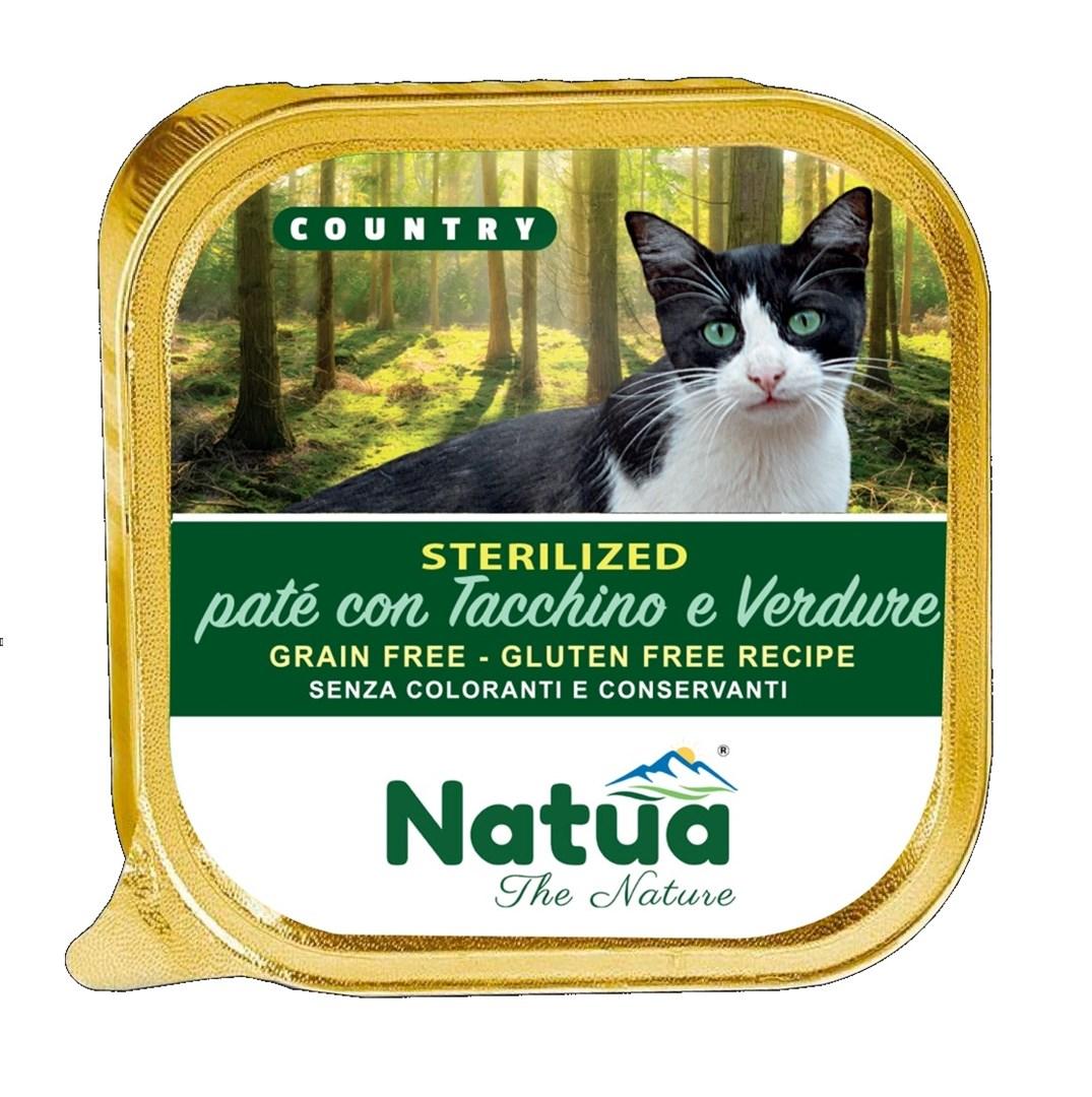 Natua Country Sterilised – kalkun med grøntsager, vådfoder til voksne katte 100 g billede