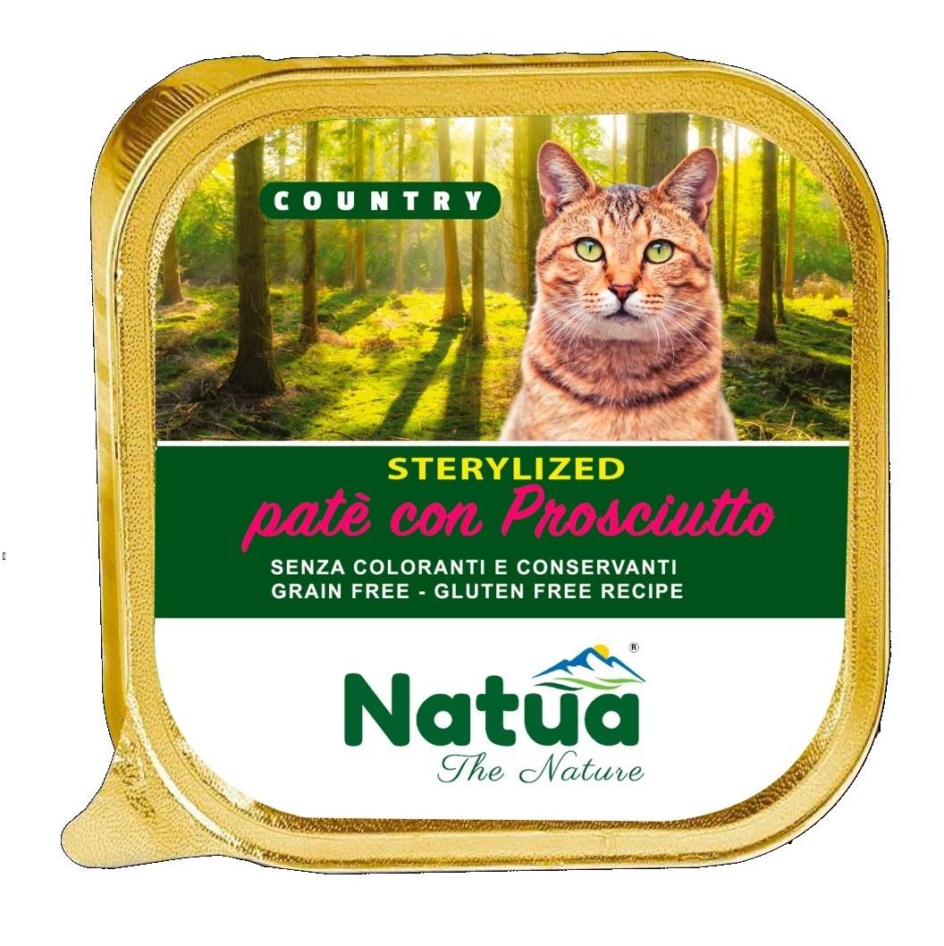 Natua Country Sterilised – vådfoder til kat med skinke, 100 g billede
