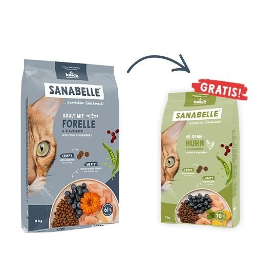 Bosch Sanabelle Adult med ørred & blåbær – tørfoder til kat, 2 kg billede
