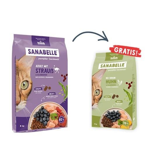 Bosch Sanabelle Adult struds & blåbær – tørfoder til kat, 2 kg billede