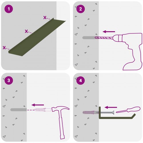 Væghylde med hylde 4 stk Oliven grøn 100 x 18 x 2,5 cm