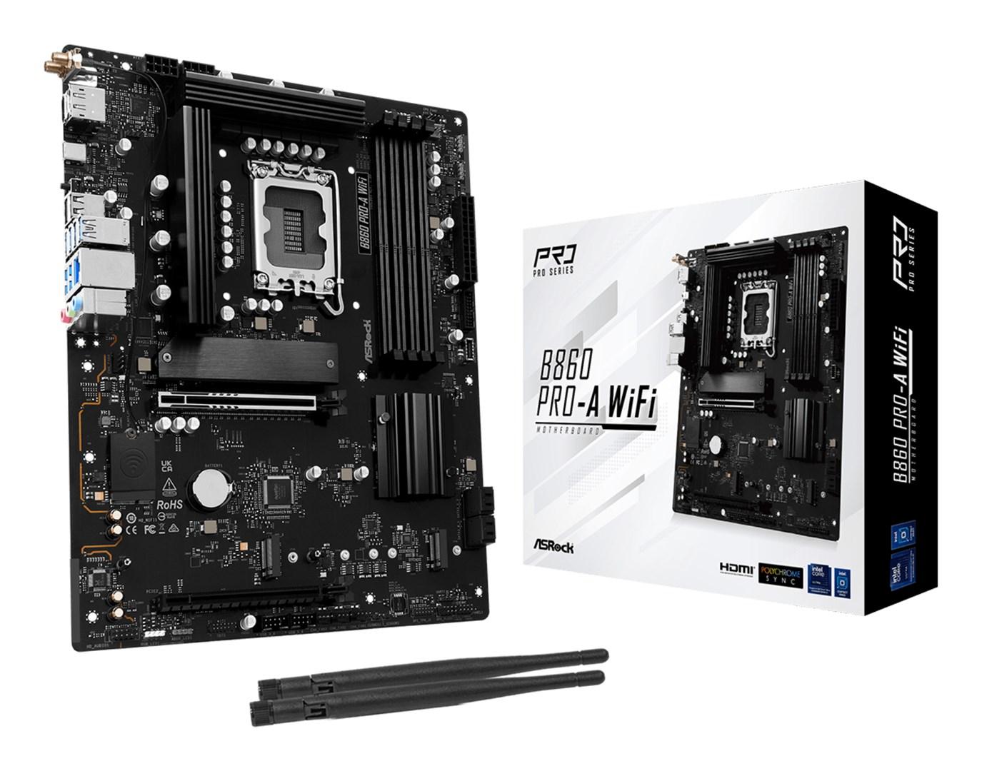 ASRock B860 Pro-A WiFi - Intel B860, LGA 1851, ATX bundkort