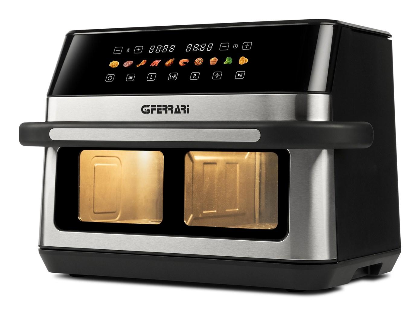G3FERRARI G10223 Dual Airfryer 12 l – 2.200 W, sort/rustfrit stål billede