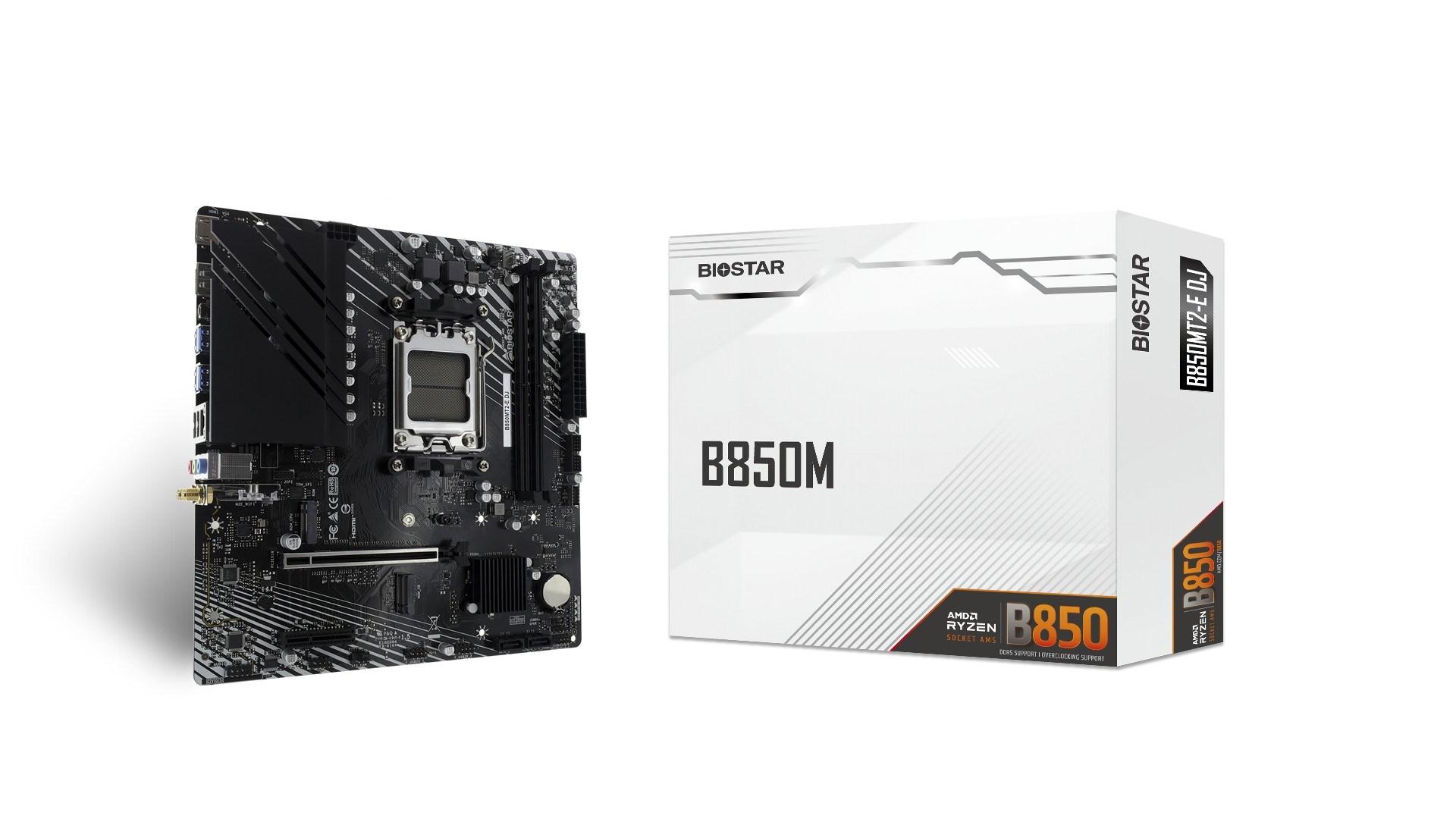 Biostar B850MT2-E DJ bundkort - micro ATX, AM5, DDR5 billede