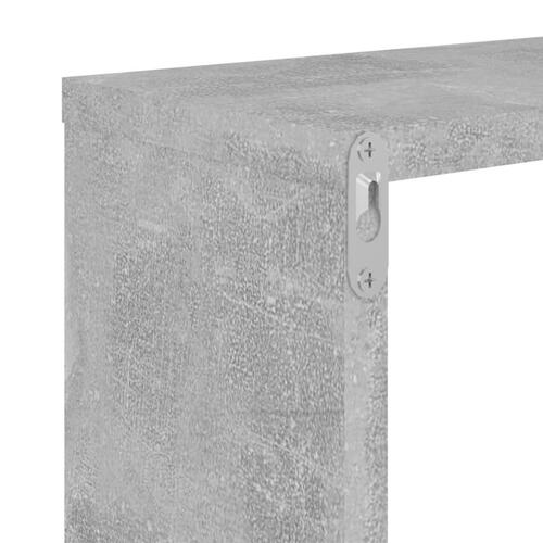 Væghylder 2 stk. 100x15x20 cm spånplader betongrå