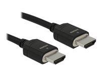 DeLOCK Ultra High Speed HDMI-kabel med Ethernet 3 m - sort billede