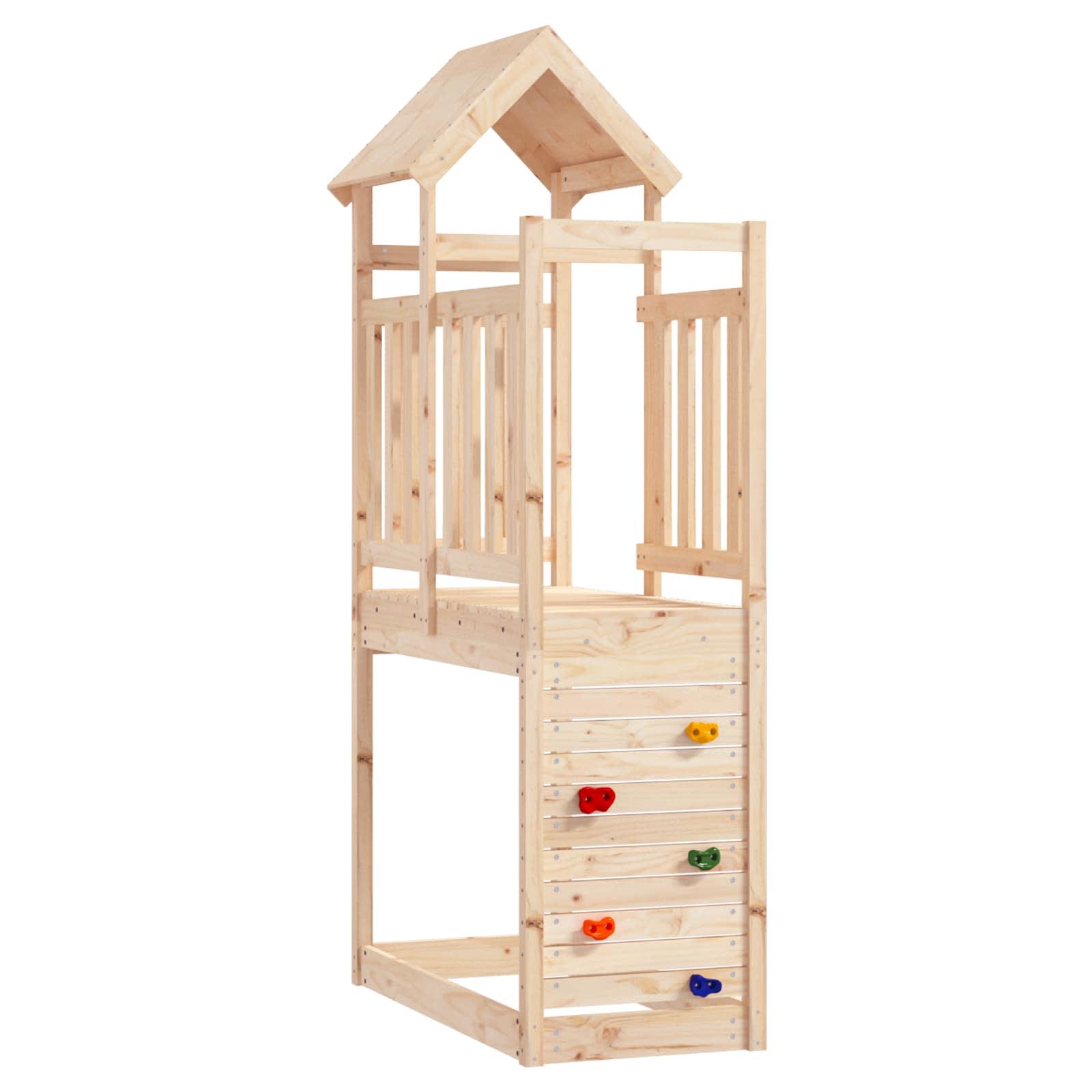 Legetårn Brun 53 x 110,5 x 214 cm Massiv fyrretræ billede