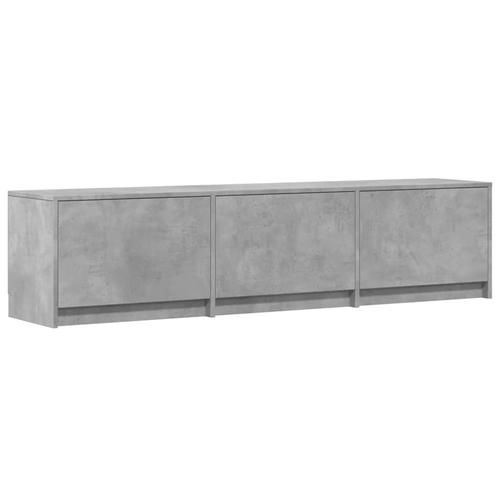 TV-skab med LED Beton 165 x 34 x 40 cm Konstrueret træ billede