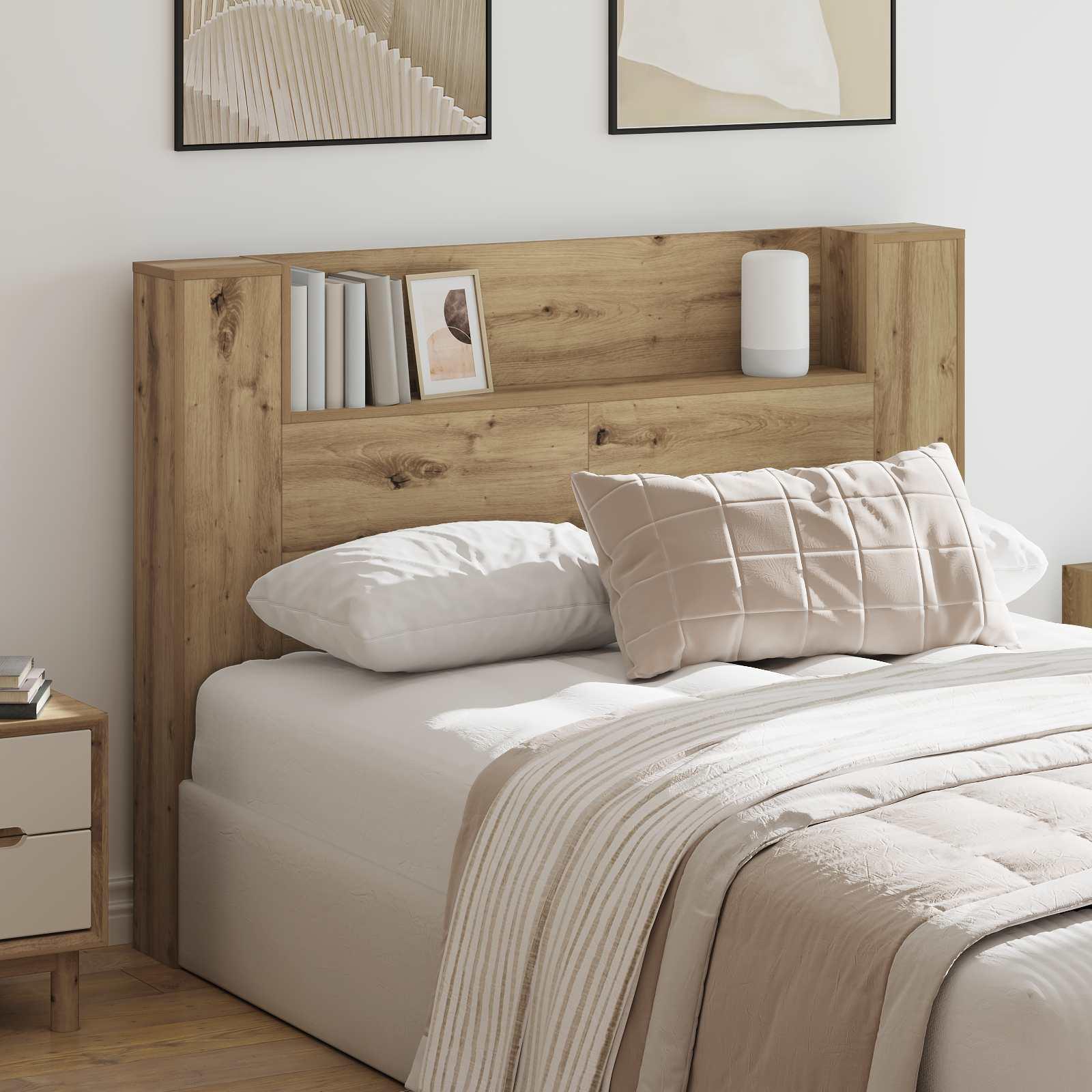 Hovedgærde kabinet med LED Artisan Eg 140 x 16,5 x 103,5 cm billede