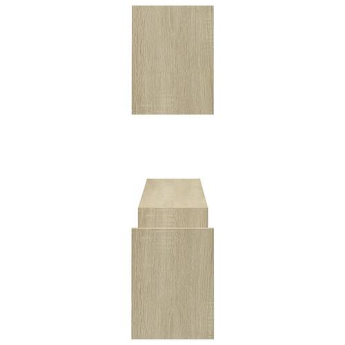 Væghylder 2 stk. 100x15x20 cm spånplader sonoma-eg