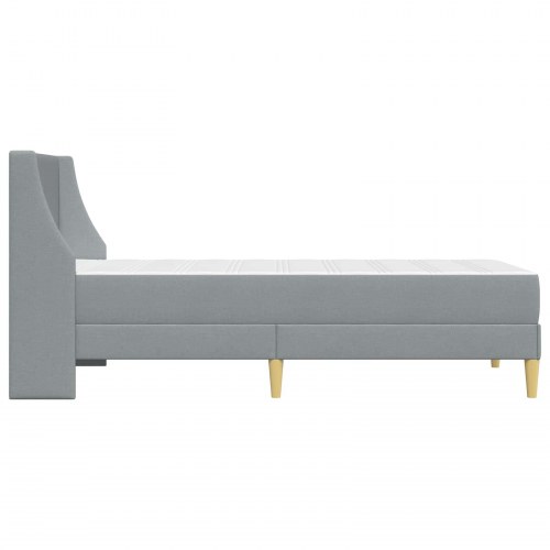 Sengeramme med madras Vægmonteret Lysegrå 100 x 200 cm Stof