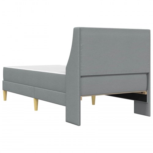 Sengeramme med madras Vægmonteret Lysegrå 100 x 200 cm Stof