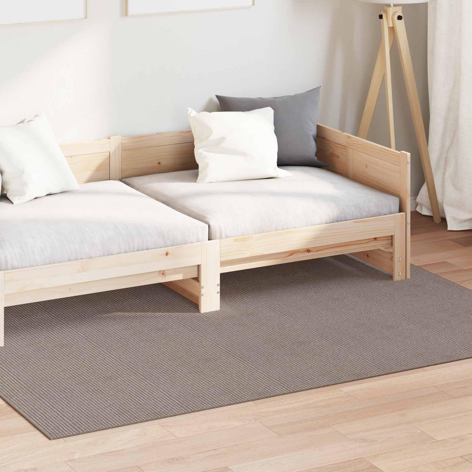 Områdetæppe rektangulært LUGO - gråbrun 140 × 200 cm i polyester billede