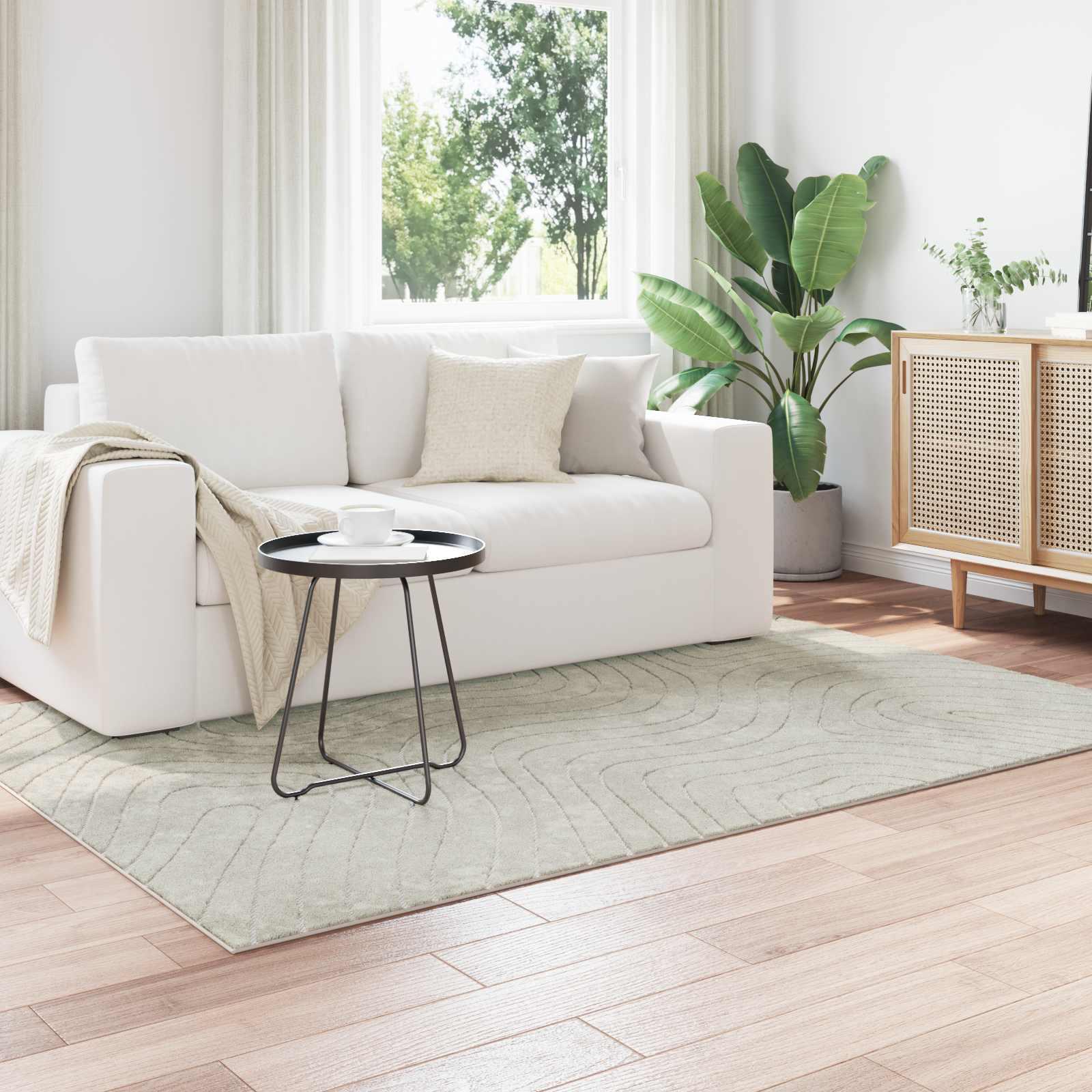 Områdetæpper Rektangulær HUARTE Grøn 200 x 140 cm Polyester billede