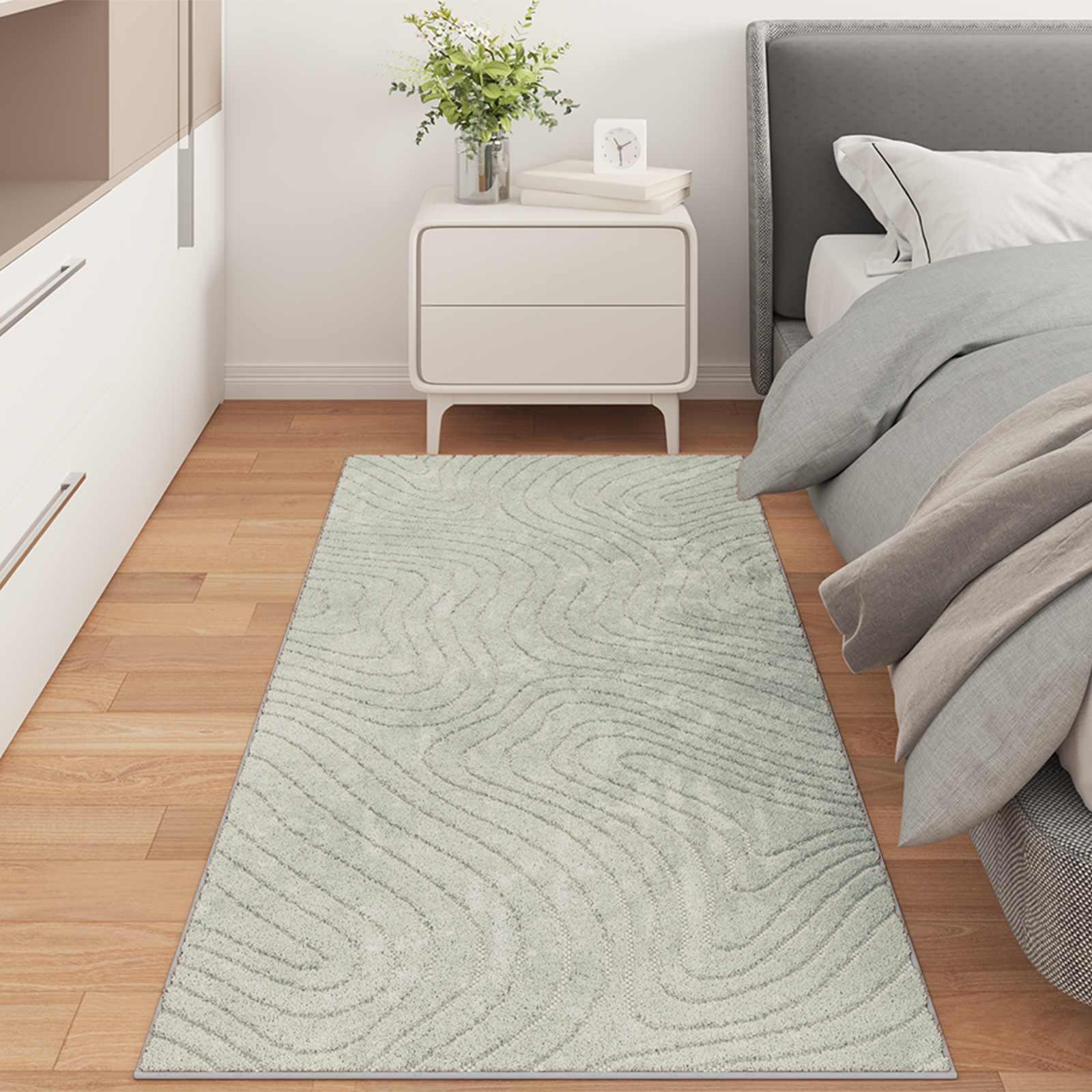 Områdetæpper Rektangulær HUARTE Grøn 150 x 80 cm Polyester billede
