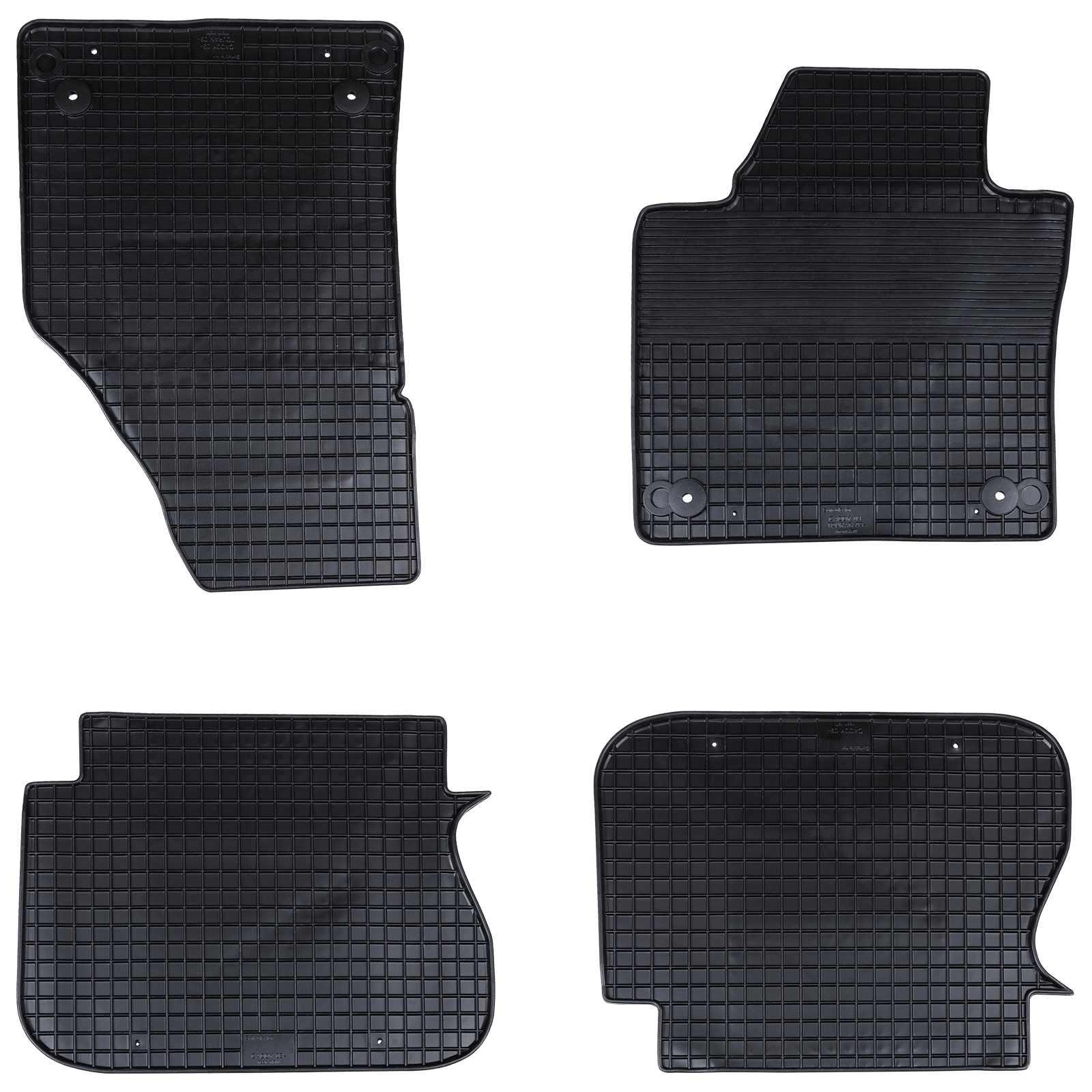 Bilmåtte 4 stk Sort Passer til VW CADDY BS Gummi billede