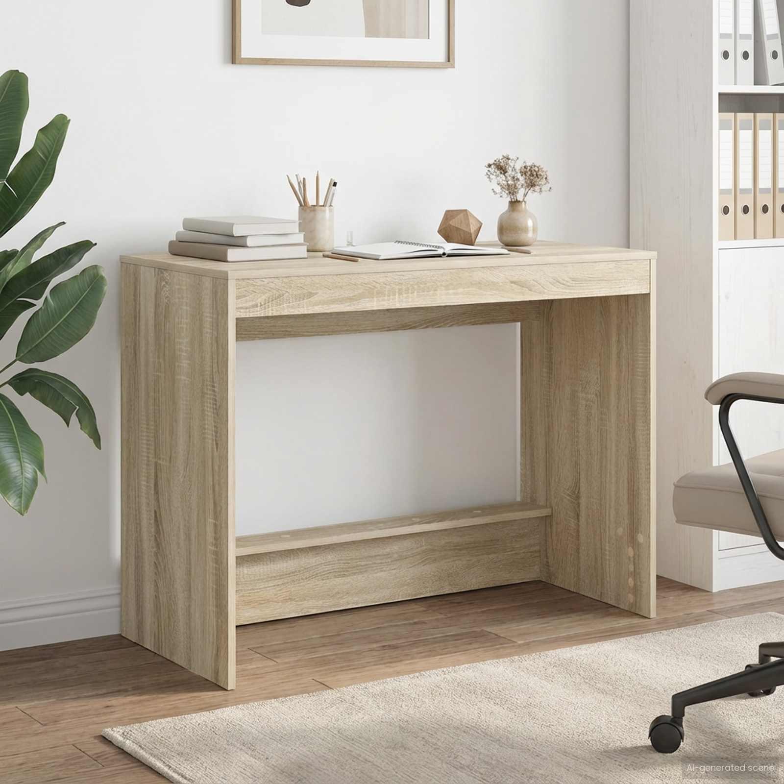 Sengebord Sonoma eg 100 x 45 x 75 cm Konstrueret træ billede