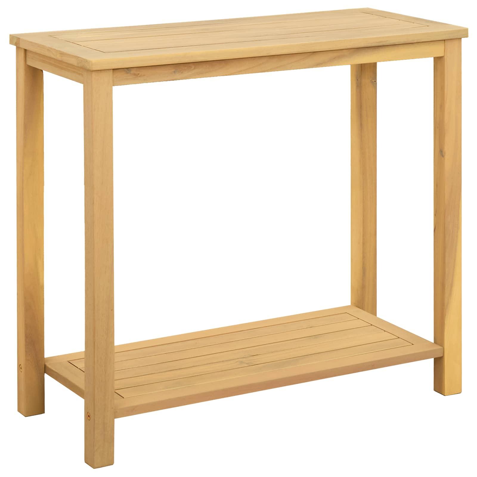 Have Konsol Bord Lys akacie 80 x 35 x 75 cm Massivt Akacietræ billede