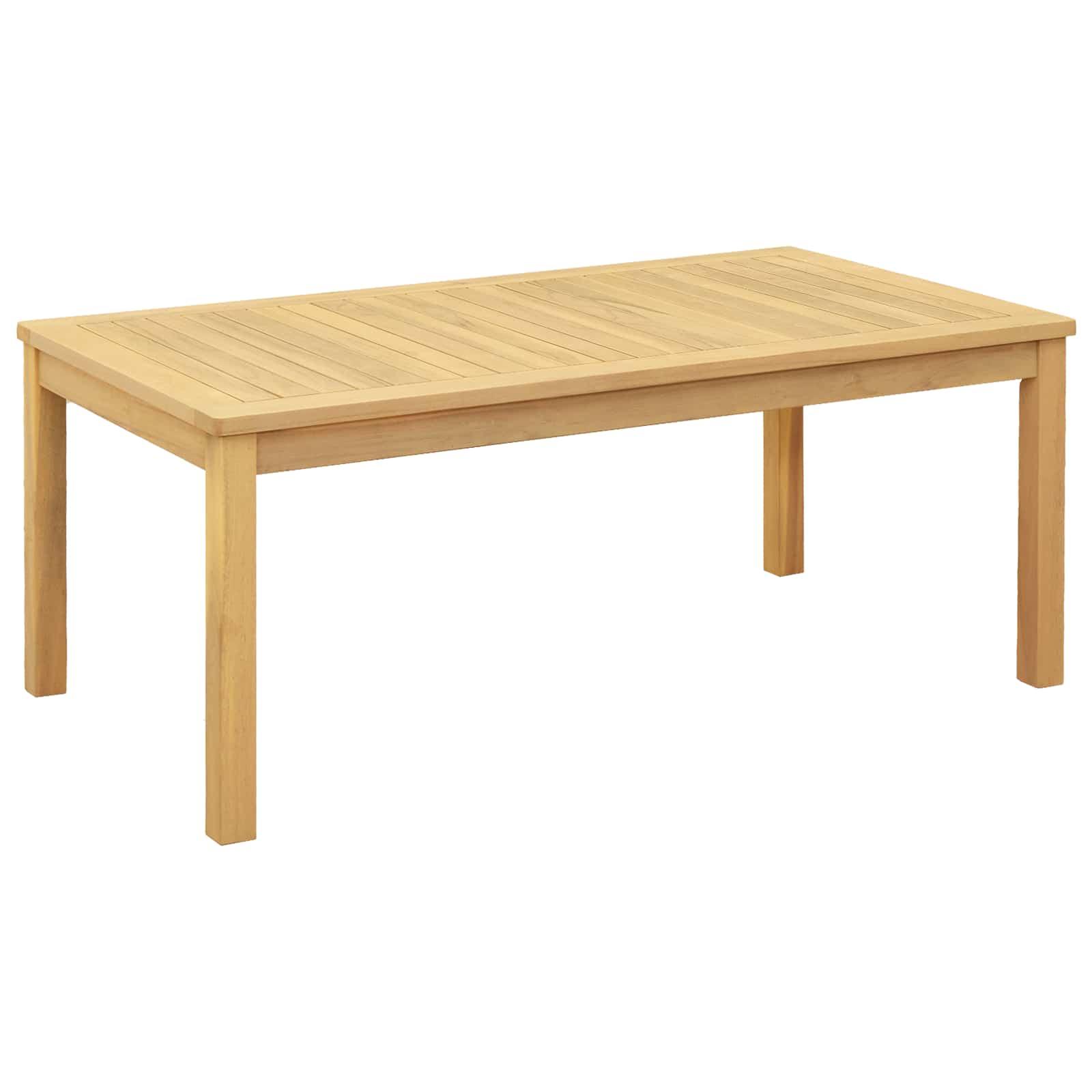 Sofabord Lys akacie 110 x 60 x 45 cm Massivt Akacietræ billede