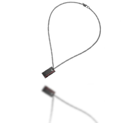 Herrehalskæde vedhæng GC Watches CMN80801 - 50 cm, sort stål/kulfiber