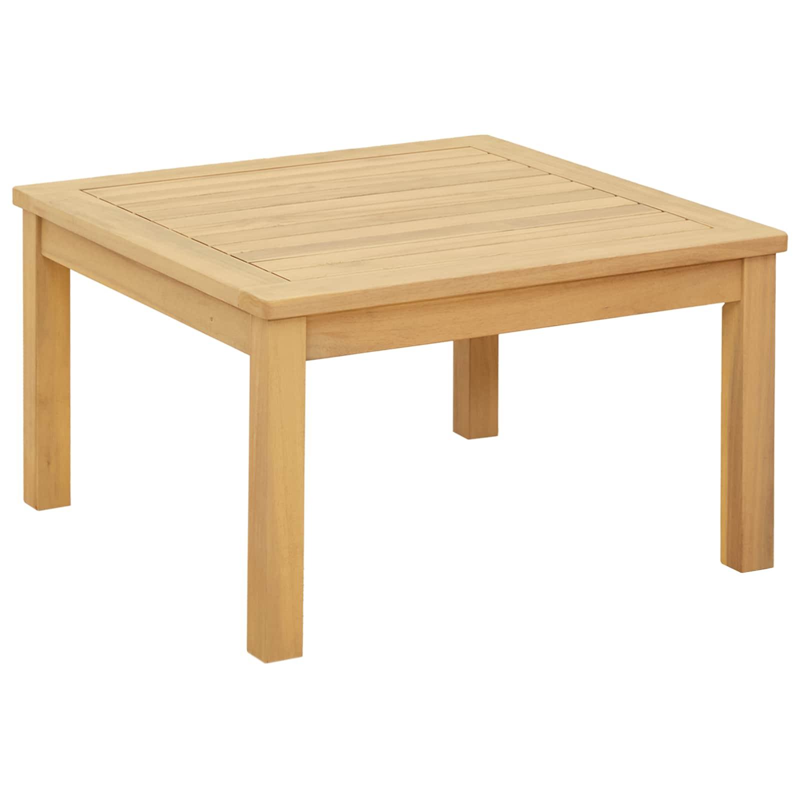 Sofabord Lys akacie 60 x 60 x 36 cm Massivt Akacietræ billede