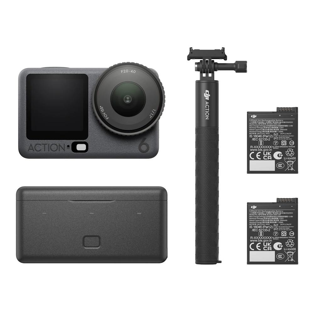 DJI Osmo Action 6 Adventure Combo - 4K actionkamera (sort)