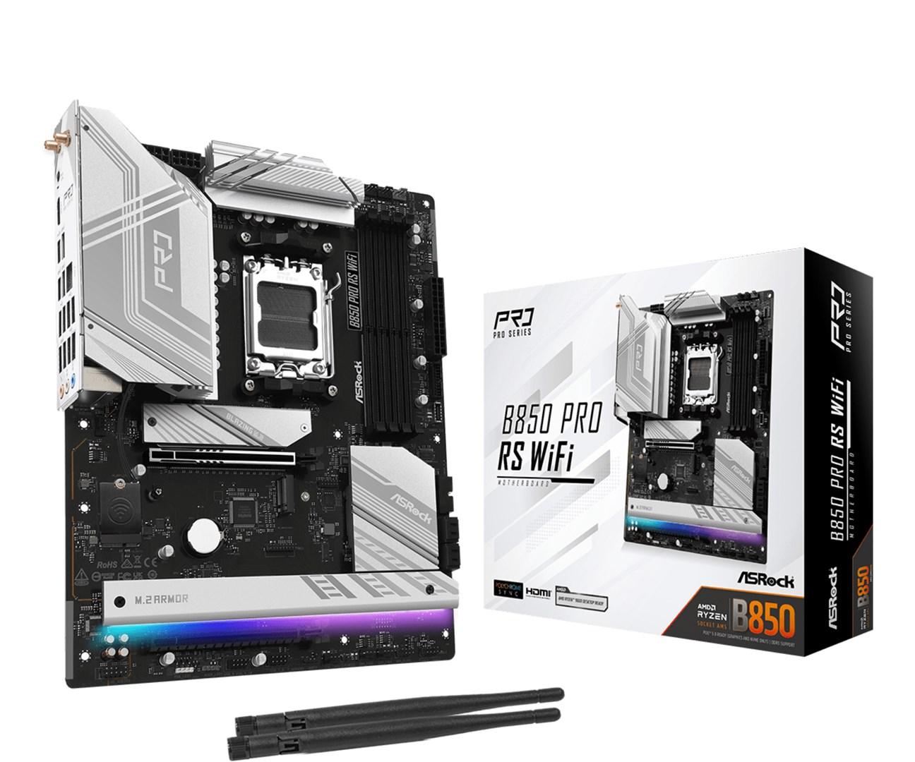 ASRock B850 Pro RS WiFi - AMD B850, Socket AM5, ATX bundkort