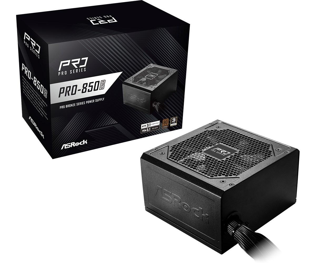 ASRock PRO-850B 850 W ATX strømforsyning - 80 PLUS Bronze