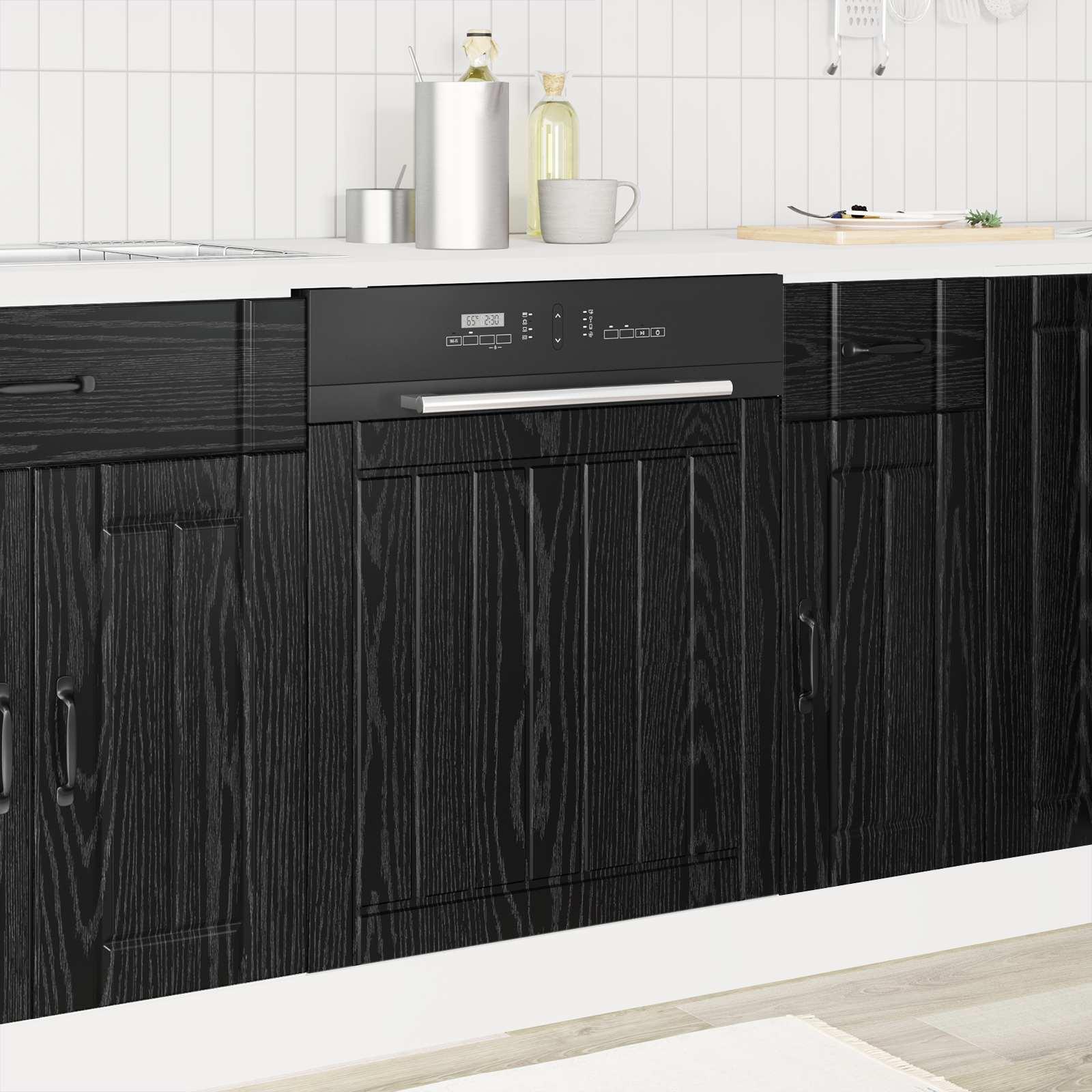 Køkkenskab Sort eg 60 x 1,5 x 67 cm Konstrueret træ billede