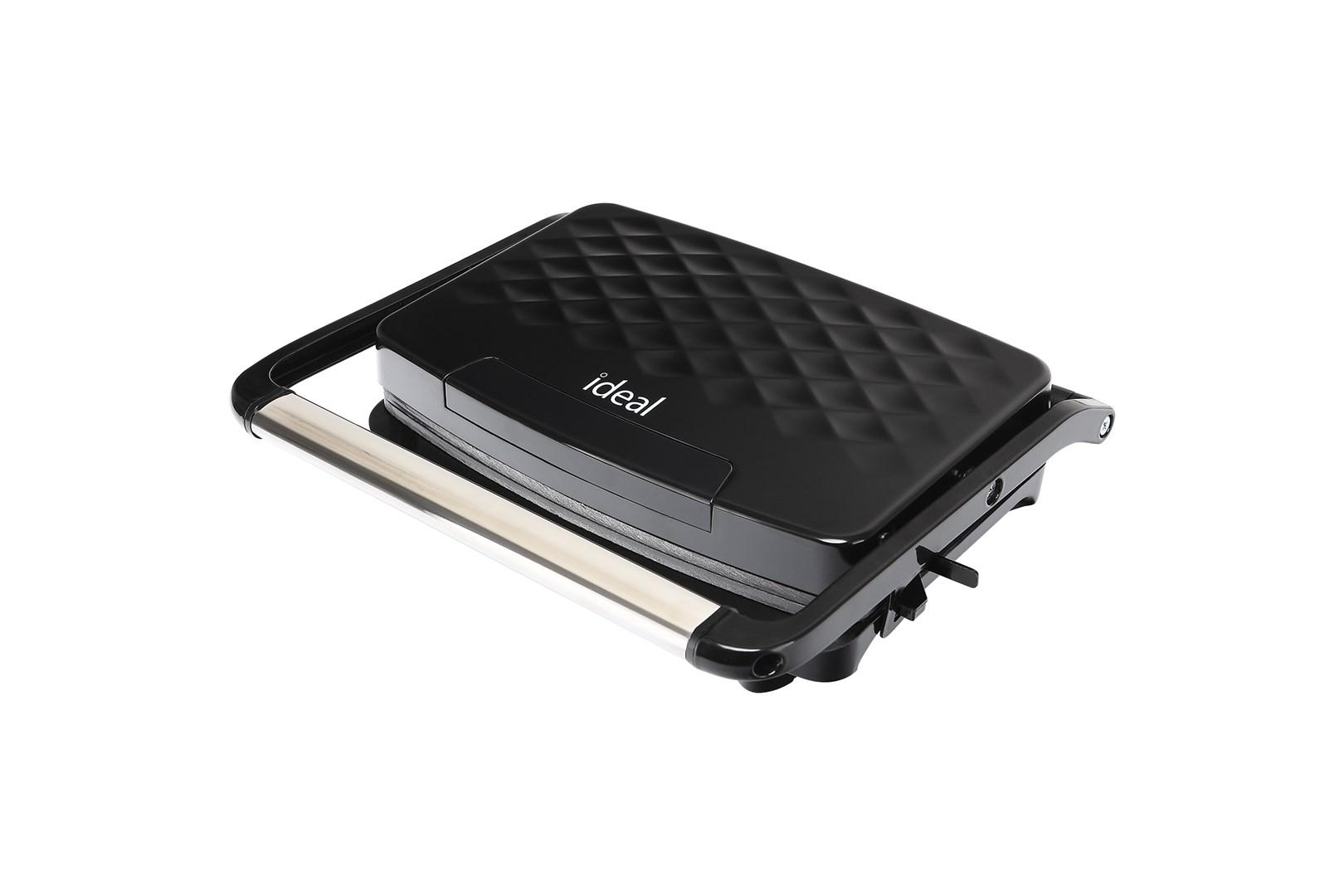 IDEAL IK1700 elektrisk kontaktgrill – 2000 W, sort/rustfrit stål billede