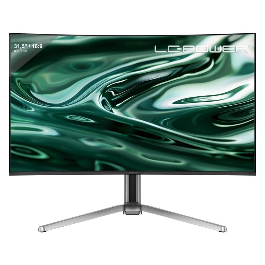 LC-Power LC-M32UCO 31,5" 4K QD‑OLED buet gaming-skærm - antracit/sort billede