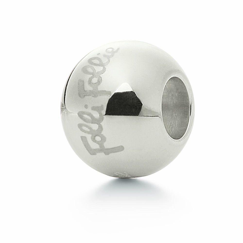 Charm-perle i sterling sølv, sølvfarvet 1 cm