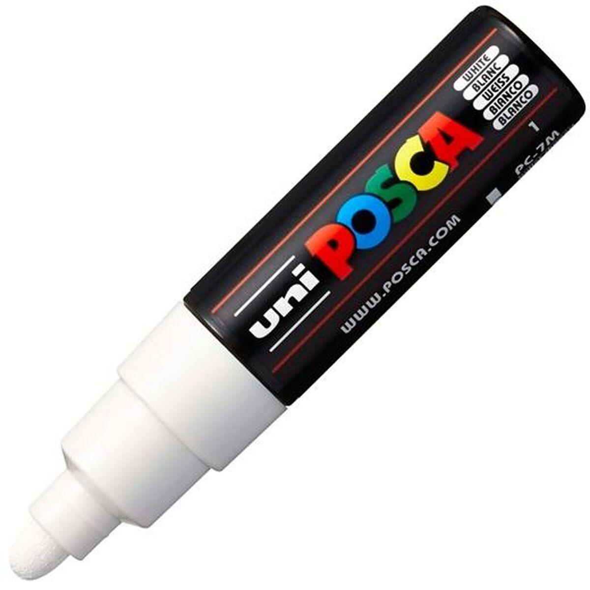 Uni-Ball Posca PC-7M markør - hvid, 4,5-5,5 mm, vandbaseret billede