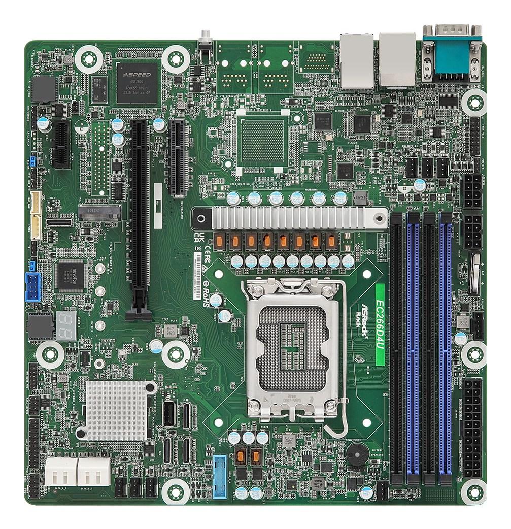 ASRock EC266D4U bundkort - Intel C266, LGA 1700, micro ATX billede