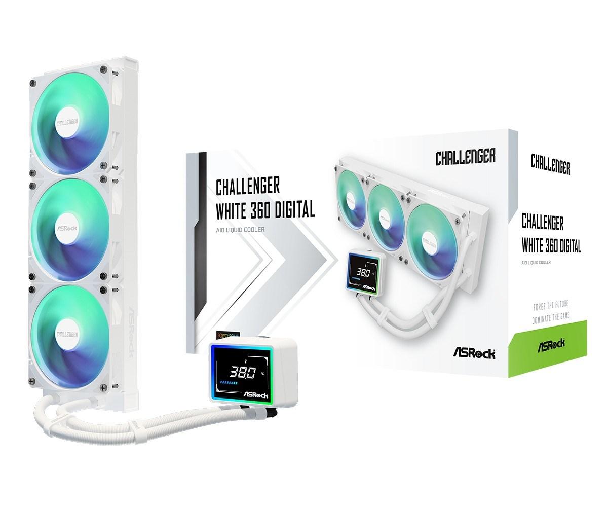 ASRock Challenger White 360 Digital - AIO vandkøler med LED-skærm