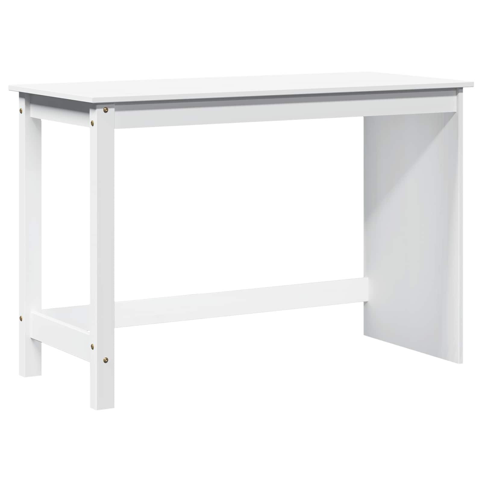 Bord Hvid 112 x 50 x 75 cm Massivt fyrretræ billede