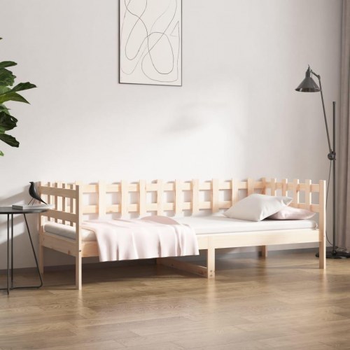 Daybed uden madras 80x200 cm massivt fyrretræ