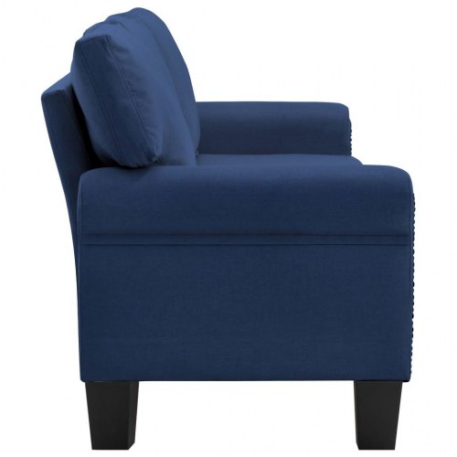 3-personers sofa stof blå