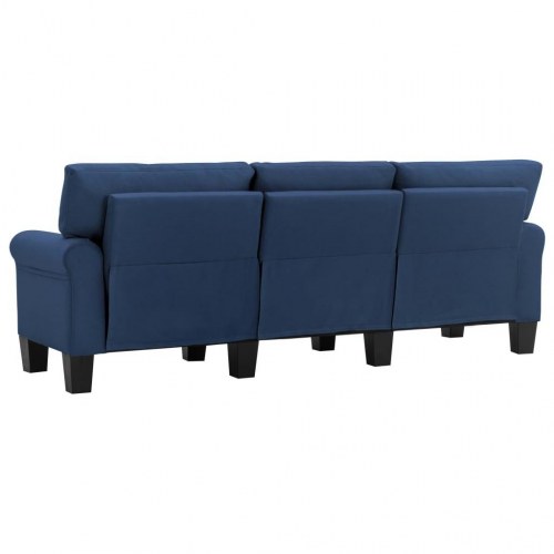 3-personers sofa stof blå