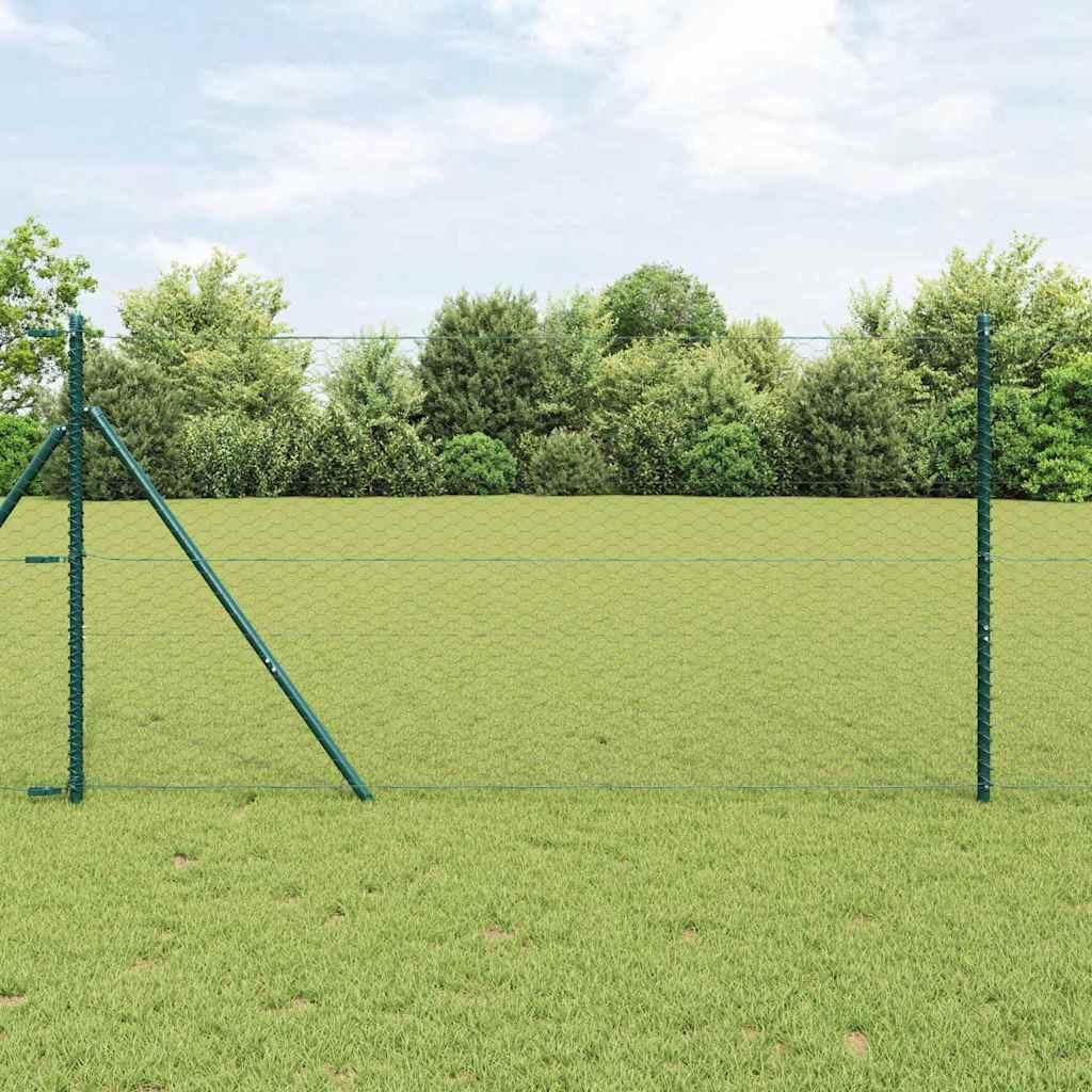 Hegnspæl Grå 100 x 1,4 m (36 mm net) Stål og PVC billede