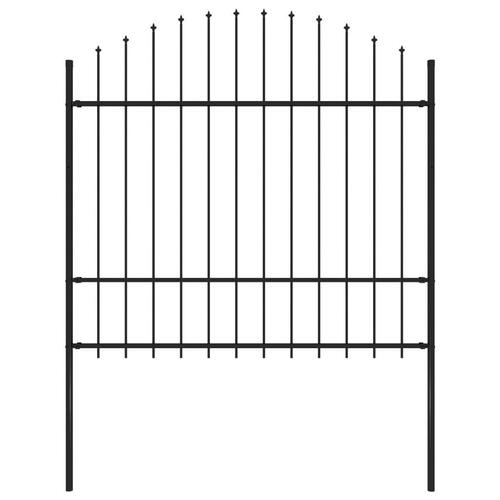Havehegn med spydtop (1,5-1,75) x 1,7 m stål sort