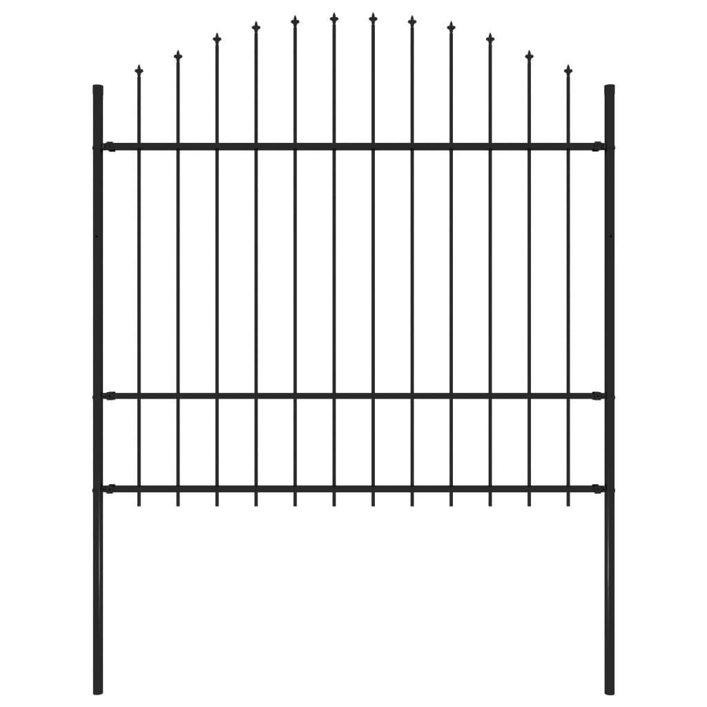 Havehegn med spydtop (1,5-1,75) x 1,7 m stål sort