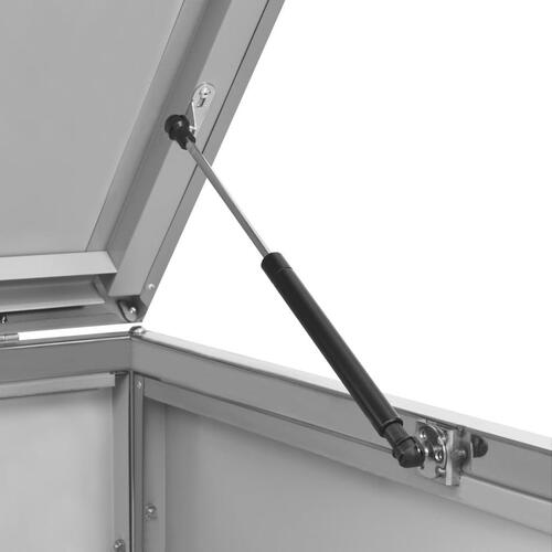 Firedobbelt skraldespandsskjuler 276,5x77,5x112,5 rustfrit stål