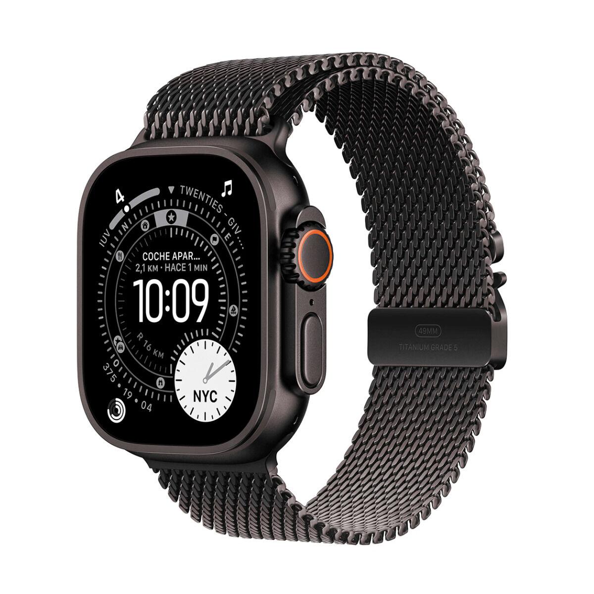 Apple Watch Ultra 3 49 mm - sort titanium med Milanese-rem billede