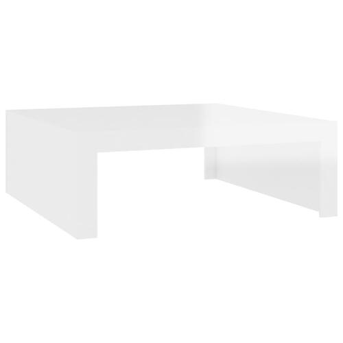 Sofabord 100x100x35 cm spånplade hvid højglans